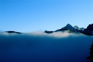 Mer de nuages, depuis Mont  Joly